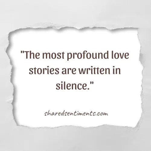 Love silence quotes