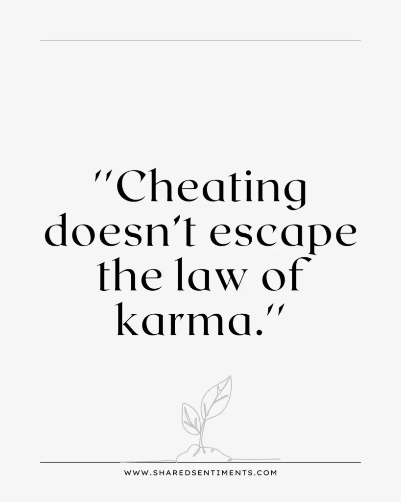 karma cheating quotes
