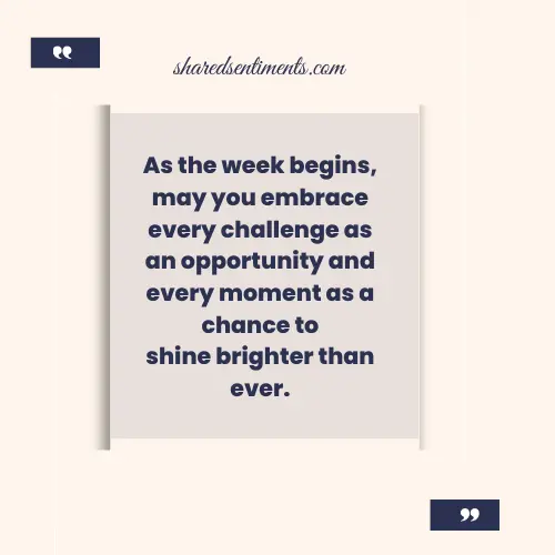 Inspirational New Week Blessings