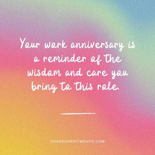 Work Anniversary Messages to Managers and Bosses