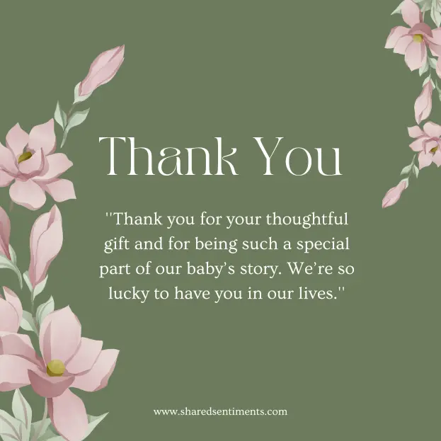 baby shower thank you card messages