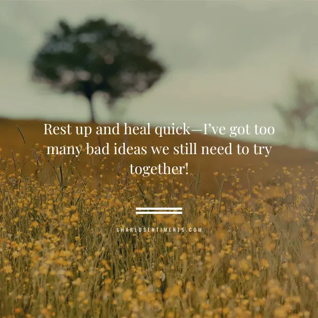 funny get well soon messages for friend