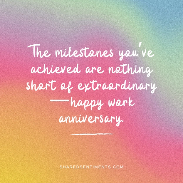 happy work anniversary messages