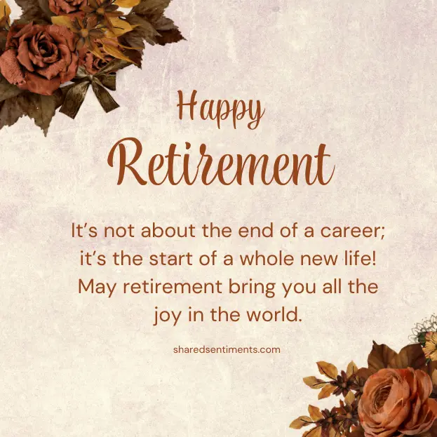 retirement messages to write on a retirement card
