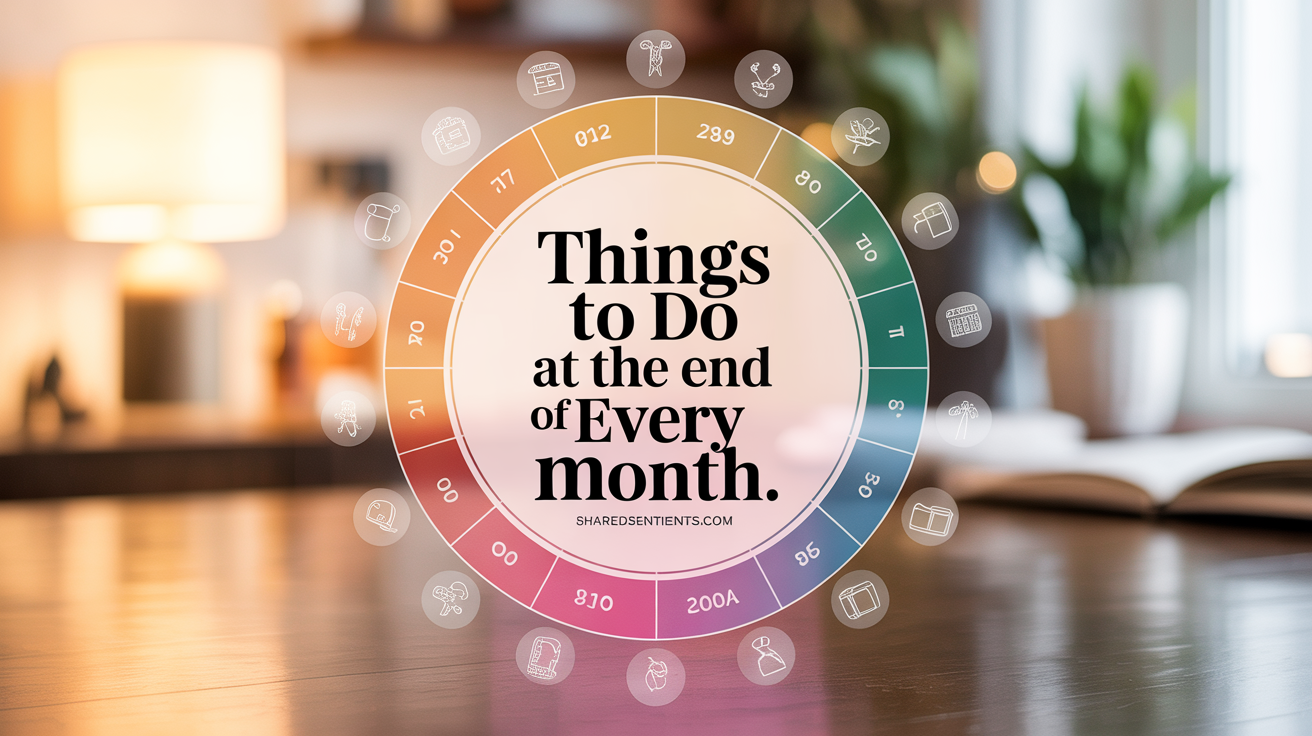 Things To Do At The End Of Every Month